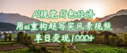 AI视觉疗愈经济：用ai重构超写实风景视频，单日变现多张网赚项目-副业赚钱-互联网创业-资源整合八方网创