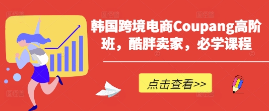 韩国跨境电商Coupang高阶班，酷胖卖家，必学课程网赚项目-副业赚钱-互联网创业-资源整合八方网创