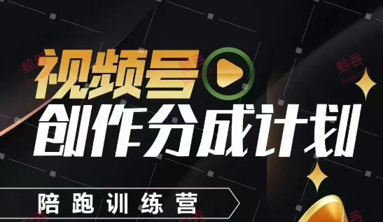 视频号创作分成计划陪跑训练营，手把手教会你如何制作视频，细水长流型项目网赚项目-副业赚钱-互联网创业-资源整合八方网创