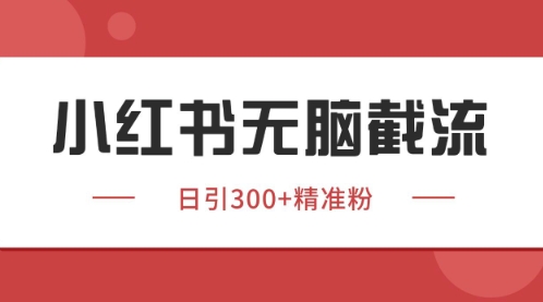 小红书只要你有同行就能获客，独家野路子获客玩法，暴力截流网赚项目-副业赚钱-互联网创业-资源整合八方网创