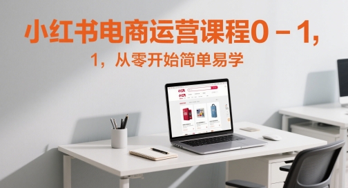 小红书电商运营课程0-1，从零开始简单易学网赚项目-副业赚钱-互联网创业-资源整合八方网创
