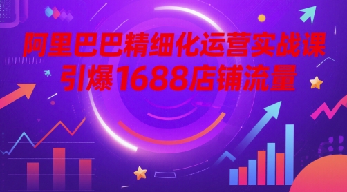 阿里巴巴精细化运营实战课，引爆1688店铺流量网赚项目-副业赚钱-互联网创业-资源整合八方网创