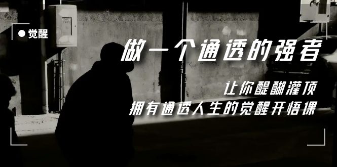 （7696期）觉醒-做一个通透强者，让你醍醐灌顶，拥有通透人生，掌握强大的秘密网赚项目-副业赚钱-互联网创业-资源整合八方网创