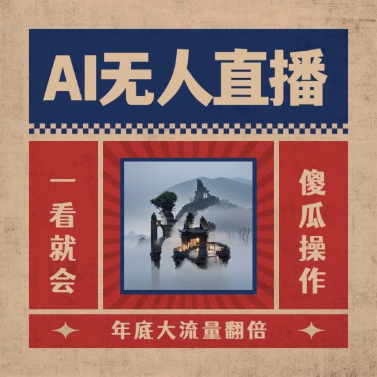AI无人直播一看就会,日入1000+无需真人出镜,小白迅速上手开播,下播就…网赚项目-副业赚钱-互联网创业-资源整合八方网创