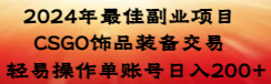 2024年最佳副业项目 CSGO饰品装备交易 轻易操作单账号日入200+网赚项目-副业赚钱-互联网创业-资源整合八方网创