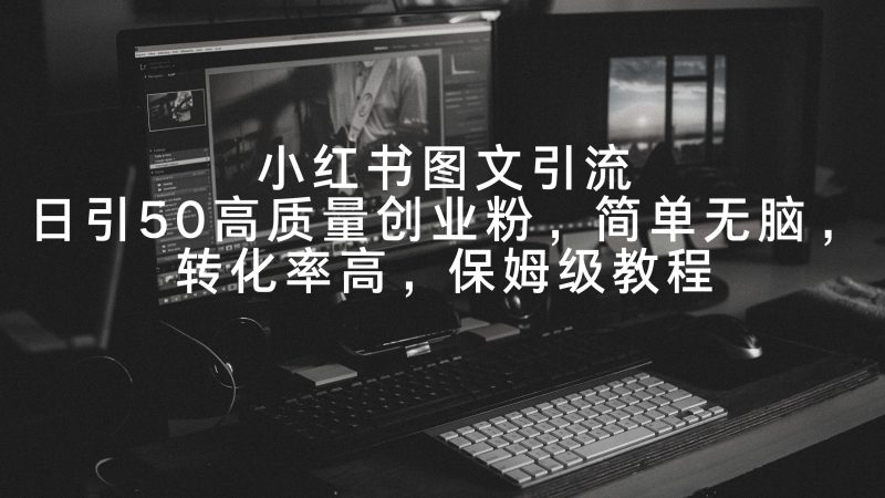 小红书图文引流，日引50高质量创业粉，简单无脑，转化率高，保姆级教程网赚项目-副业赚钱-互联网创业-资源整合八方网创