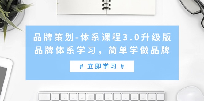品牌策划-体系课程3.0升级版，品牌体系学习，简单学做品牌（高清无水印）网赚项目-副业赚钱-互联网创业-资源整合八方网创
