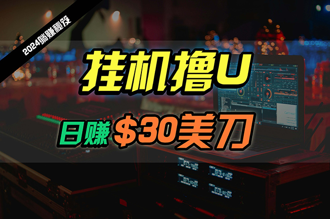 日赚30美刀，2024最新海外挂机撸U内部项目，全程无人值守，可批量放大网赚项目-副业赚钱-互联网创业-资源整合八方网创