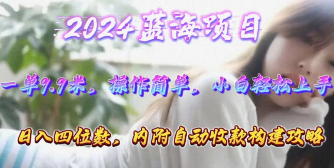 年轻群体的蓝海市场，1单9.9元，操作简单，小白轻松上手，日入四位数网赚项目-副业赚钱-互联网创业-资源整合八方网创