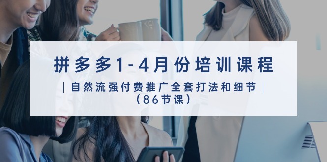 拼多多1-4月份培训课程，自然流强付费推广全套打法和细节（86节课）网赚项目-副业赚钱-互联网创业-资源整合八方网创
