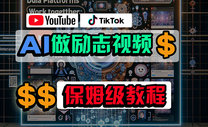 利用AI制作励志视频，在YouTube和TikTok赚钱，小白可做（附工具）网赚项目-副业赚钱-互联网创业-资源整合八方网创