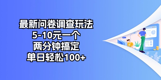 最新问卷调查玩法，5-10元一个，两分钟搞定，单日轻松100+网赚项目-副业赚钱-互联网创业-资源整合八方网创
