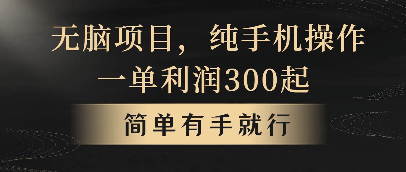 无脑项目，一单几百块，轻松月入5w+，看完就能直接操作网赚项目-副业赚钱-互联网创业-资源整合八方网创