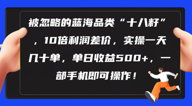 被忽略的蓝海品类“十八籽”,10倍利润差价,实操一天几十单 单日收益500+网赚项目-副业赚钱-互联网创业-资源整合八方网创