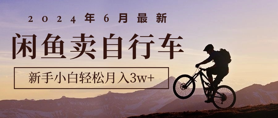 2024年6月最新闲鱼卖自行车，新手小白轻松月入3w+项目网赚项目-副业赚钱-互联网创业-资源整合八方网创
