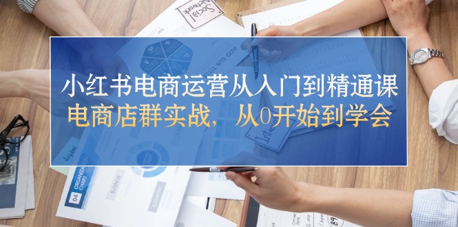 小红书电商运营从入门到精通课，电商店群实战，从0开始到学会网赚项目-副业赚钱-互联网创业-资源整合八方网创
