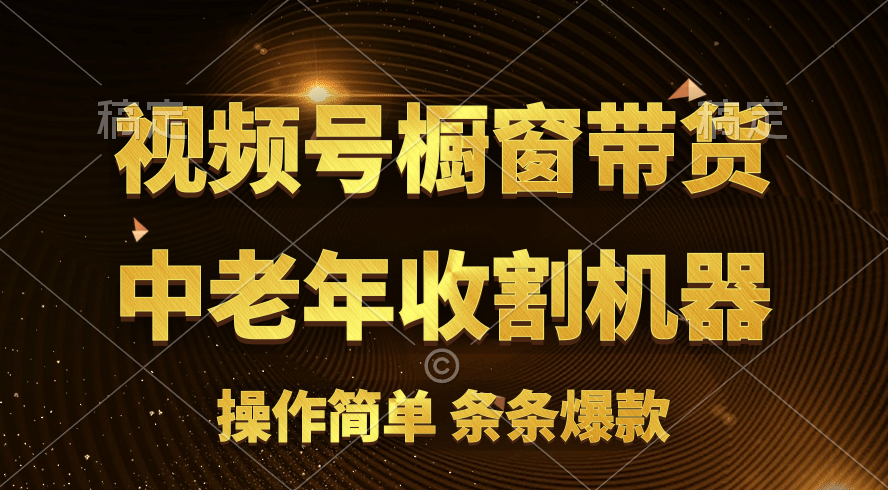 视频号最火爆赛道，橱窗带货，流量分成计划，条…网赚项目-副业赚钱-互联网创业-资源整合八方网创
