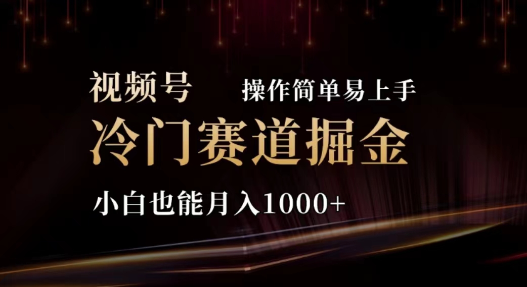 2024视频号冷门赛道掘金，操作简单轻松上手，小白也能月入1000+网赚项目-副业赚钱-互联网创业-资源整合八方网创