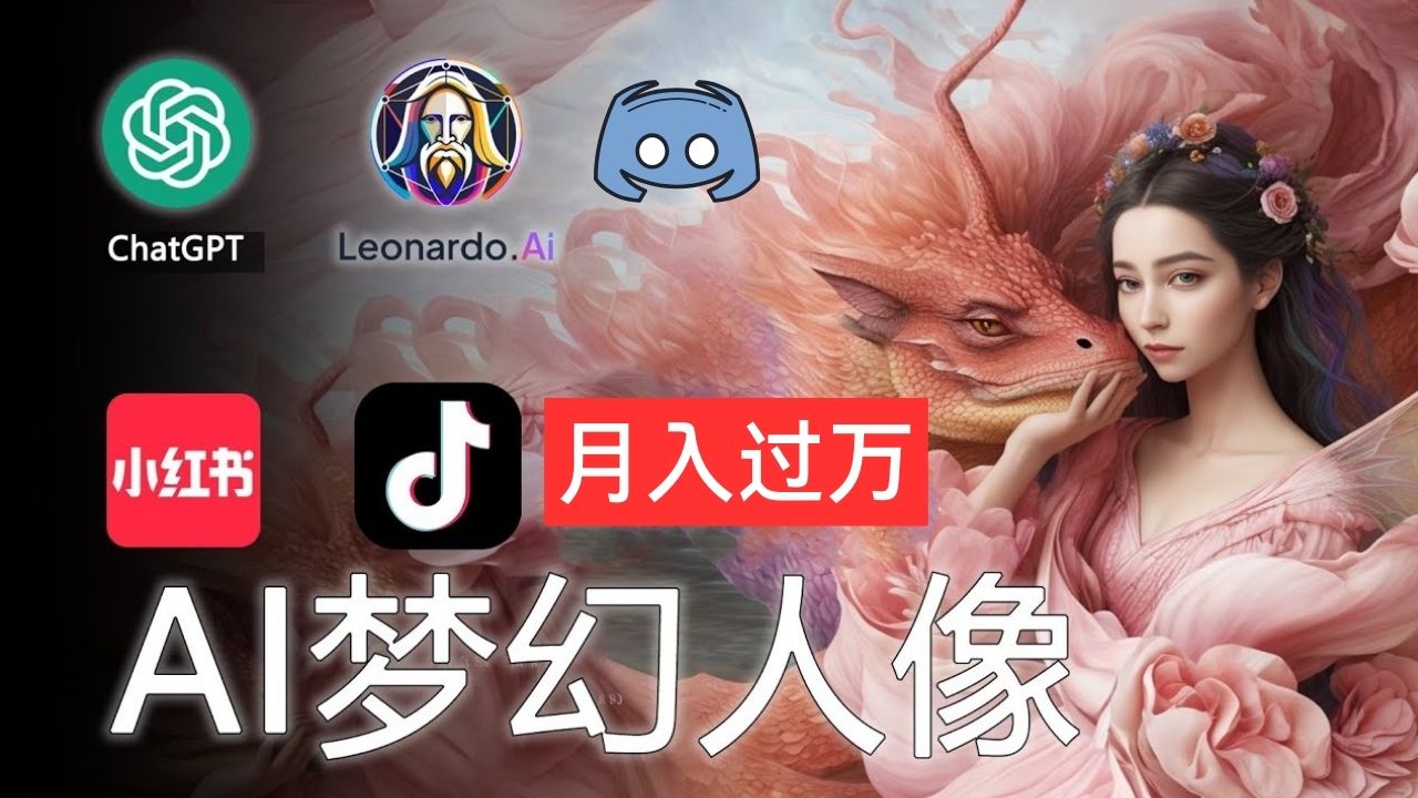 AI摄影梦幻人像：零基础也能月入过万的秘密网赚项目-副业赚钱-互联网创业-资源整合八方网创