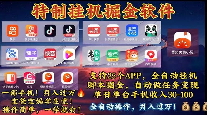 挂机副业 月入过万，特别适合宝爸宝妈学生党，工作室特别推荐网赚项目-副业赚钱-互联网创业-资源整合八方网创