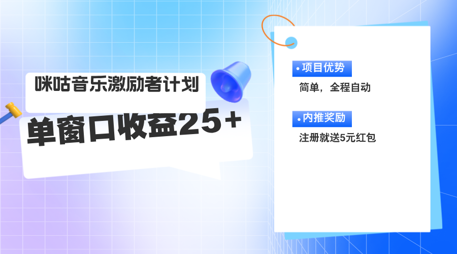 咪咕激励者计划，单窗口收益20~25，可矩阵操作网赚项目-副业赚钱-互联网创业-资源整合八方网创