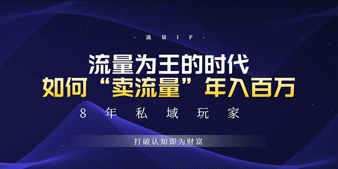 未来如何通过“卖流量”年入百万，跨越一切周期绝对蓝海项目网赚项目-副业赚钱-互联网创业-资源整合八方网创