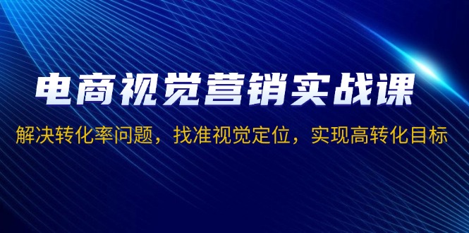 电商视觉营销实战课，解决转化率问题，找准视觉定位，实现高转化目标网赚项目-副业赚钱-互联网创业-资源整合八方网创