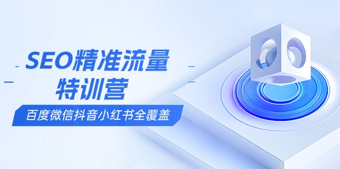 SEO精准流量特训营，百度微信抖音小红书全覆盖，带你搞懂搜索优化核心技巧网赚项目-副业赚钱-互联网创业-资源整合八方网创
