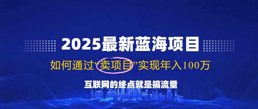 2025最新蓝海项目，零门槛轻松复制，月入10万+，新手也能操作！网赚项目-副业赚钱-互联网创业-资源整合八方网创