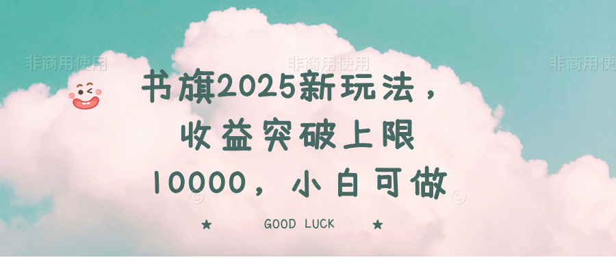书旗2025新玩法，收益突破上限10000，小白可做网赚项目-副业赚钱-互联网创业-资源整合八方网创