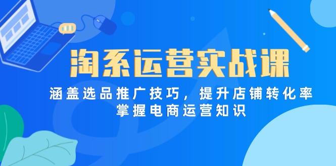 淘系运营实战课，涵盖选品推广技巧，提升店铺转化率，掌握电商运营知识网赚项目-副业赚钱-互联网创业-资源整合八方网创