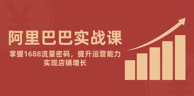 阿里巴巴实战课：掌握1688流量密码，提升运营能力，实现店铺增长网赚项目-副业赚钱-互联网创业-资源整合八方网创