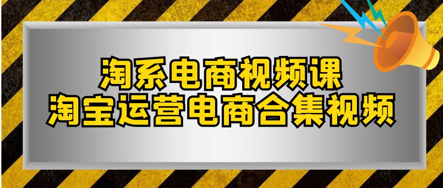 淘系电商视频课，淘宝运营电商合集视频（33节课）网赚项目-副业赚钱-互联网创业-资源整合八方网创