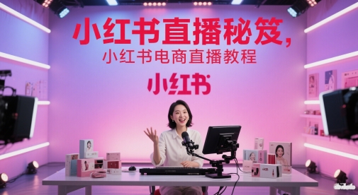 小红书直播秘笈，小红书电商直播教程网赚项目-副业赚钱-互联网创业-资源整合八方网创