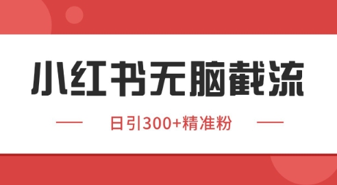 小红书截流同行客源，独家野路子获客玩法 日引200+暴力获客网赚项目-副业赚钱-互联网创业-资源整合八方网创